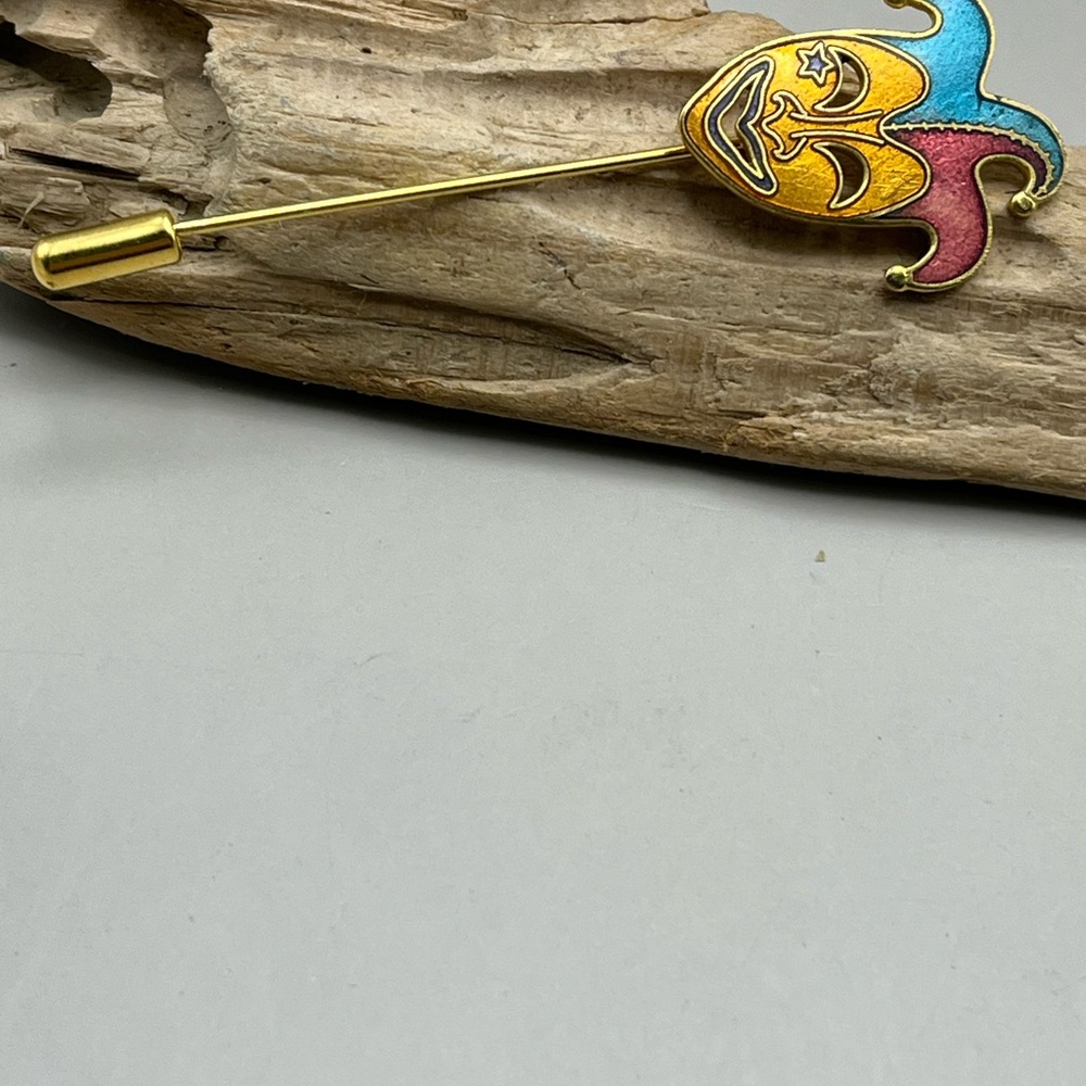 Colorful Jester Stick Pin - Picture 3 of 3